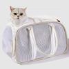 Borsa da Trasporto per Animali Domestici in Materiale PU per Gatti e Cani Piccoli Borsa da Viaggio Portatile per Proprietari di Animali Domestici
