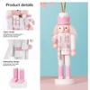 10Pcs/set 12cm Nutcracker Puppet Christmas Tree Pendant Wooden Handicraft Soldier Home Desktop Ornament Xmas New Year Decoration