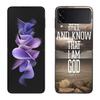 God Jesus Pray Case for Samsung Galaxy Z Flip 6 Flip 5 4 3 5G Black Cell Phone Cover Samsung Z Flip 5 5G Luxury PC Shell Coqu