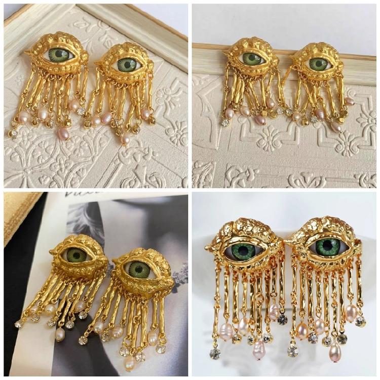 Artistic Ear Model Ear Accessory Unique Ear/Eye Model Earrings Adornment Personalized Ear Studs for Parties Dates