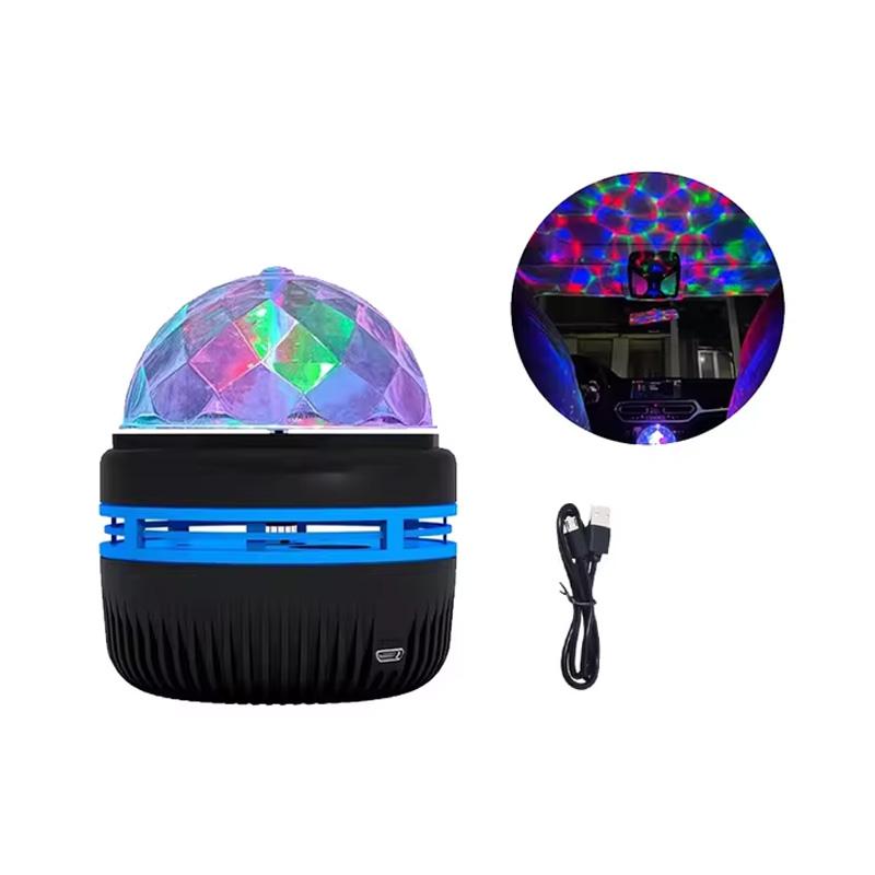 LED Starry Night Light Remote Control Rotating Galaxy Aurora Projection Lamp USB Plug-in Magic Ball Stage KTV Atmosphere Decor