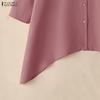 ZANZEA Lässiges zweiteiliges Anzug-Set für Damen mit langärmeliger Bluse und Hose