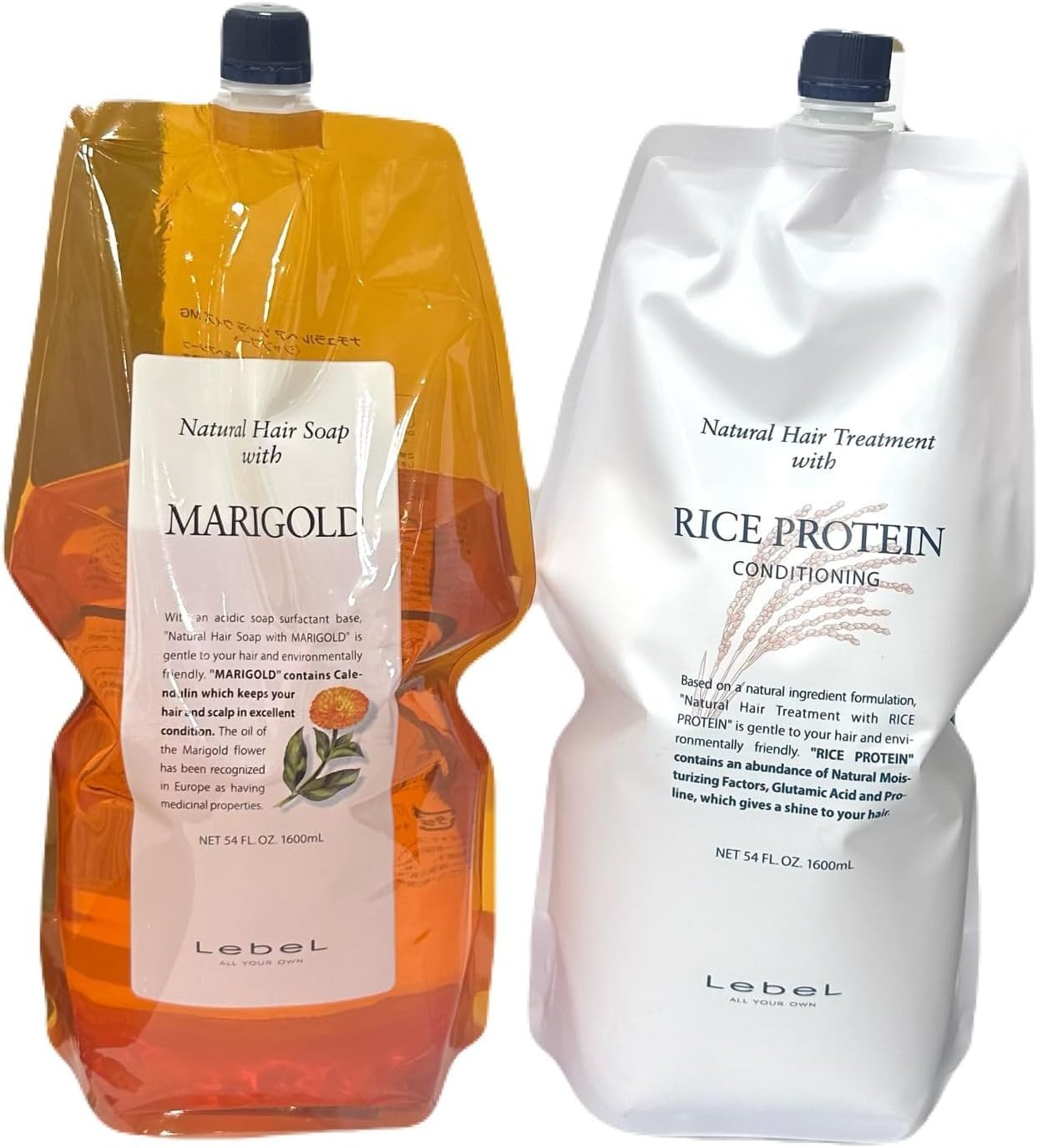 

Набор Lebel Natural Hair Soap Marigold 1600 мл и Treat Rice Protein 1600 мл