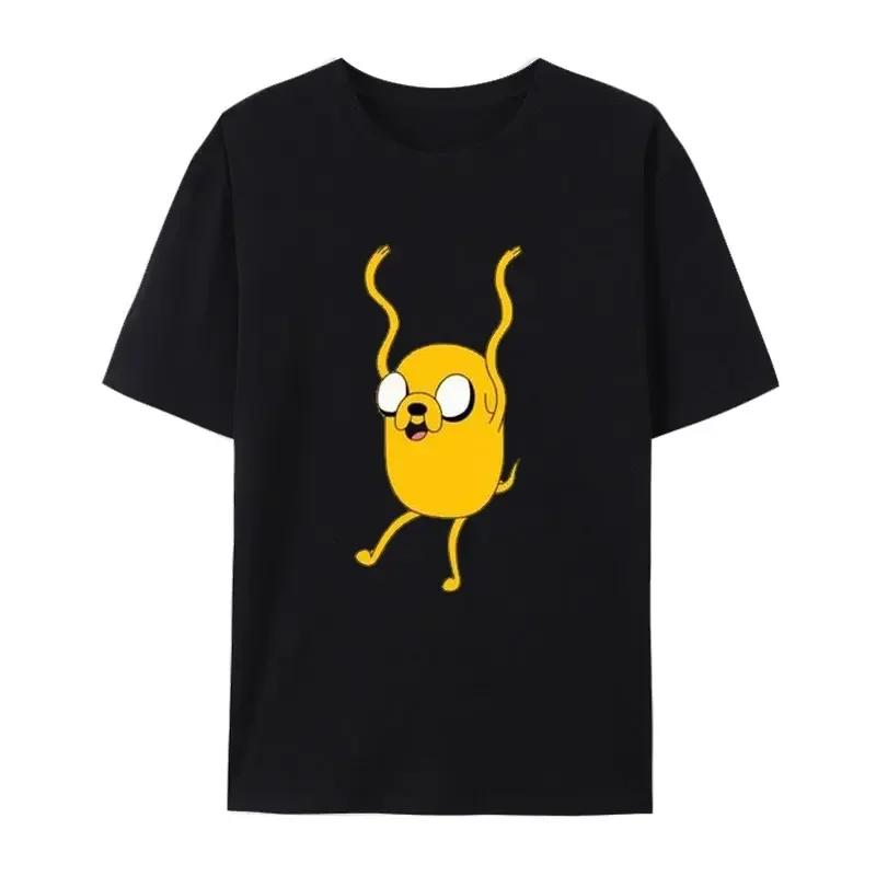 Camisetas con estampado de dibujos animados de Adventure Time hombres moda Harajuku, cómics creativos, camisetas geniales