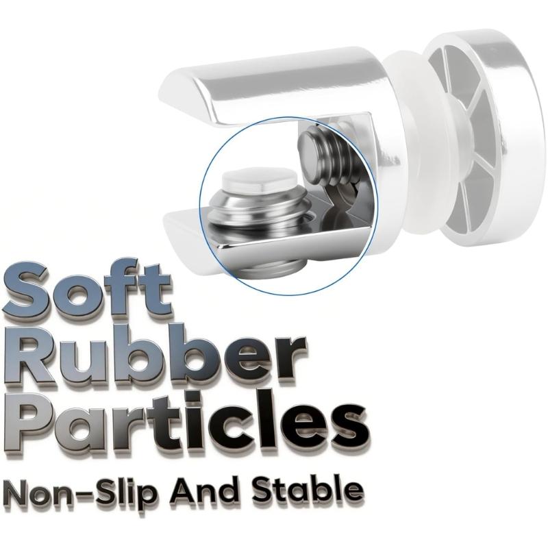 6PCS Heavy Duty Glass Clamping Brackets Corrosion Resistant Supports For Mirrors Office Partitions 5 to 10mm Thickness