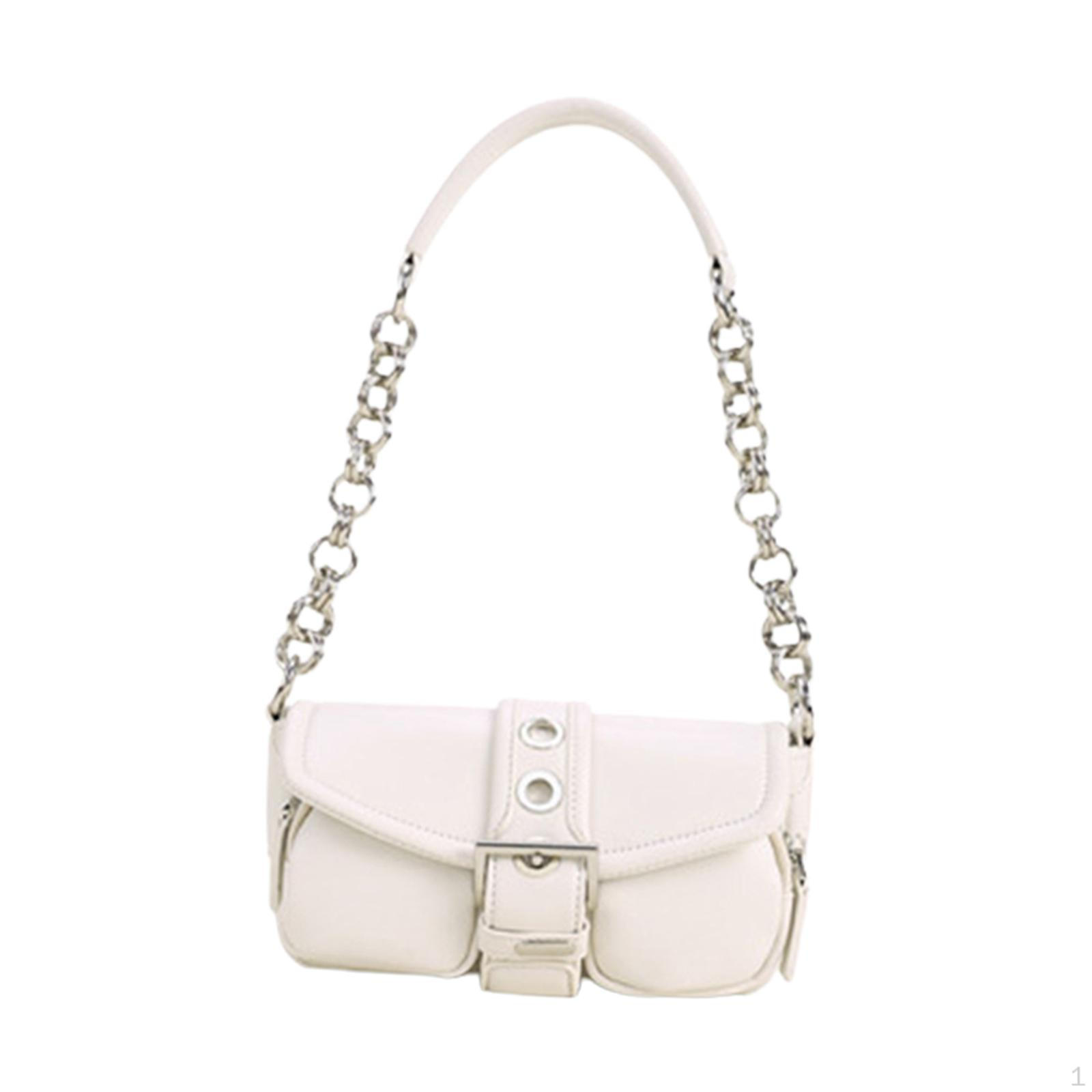 Сумка-подмышка в ретро-стиле повседневная сумочка-кошелек из ПУ-кожи сумка-тоут на плечо для ежедневного использования White01 1500₽