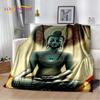 HD Buddha Buddhism Faith Meditating Religio Sakyamuni Bodhisattva Pray Blanket М'яка пледна ковдра для дому Спальня Ліжка Диван Дитина