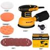 Electric Sanding Machine, Flat Sandpaper Machine, Dust Collector, Handheld Sanding and Polishing Machine, 110V-220V