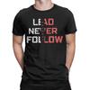 leader never follow leaders TShirts Men  Creative Pure Cotton Tee Shirt Crewneck Short Sleeve T Shirt Plus Size Tops