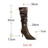 Fashion Thin High Heeled Women Fashion Knee-High Boots Pointed Toe Stiletto Heel Long Boots Lady Elegant Outwear Shoes Botas Para Mujer