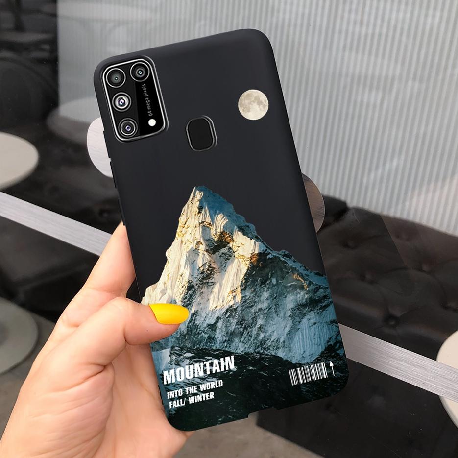 For Samsung Galaxy M31 Case SM-M315F Cute Bear Cartoon Painted Cover Phone Case For Samsung M31 M 31 GalaxyM31 Bumper Soft Funda