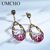Umcho Dorp-Ohrringe im Urlaubsstil, 925er Sterlingsilber, baumelnde Ohrringe, Schmuckgeschenke für Jahrestage, Geburtstage und Valentinstag