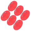 6pcs Inflatable Boat Kayak DRing Pad Patch Marine Fixed Buckle with Elastic Bungee Cord(Red )