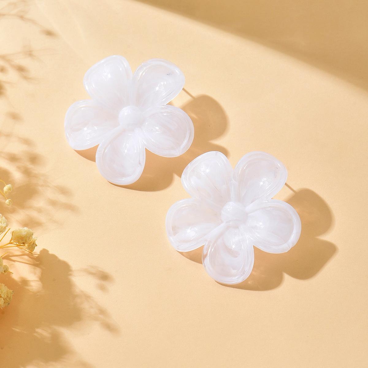 Персонализированные акриловые ретро серьги-цветы ins маленький ароматный ветер нишевые высококачественные серьги