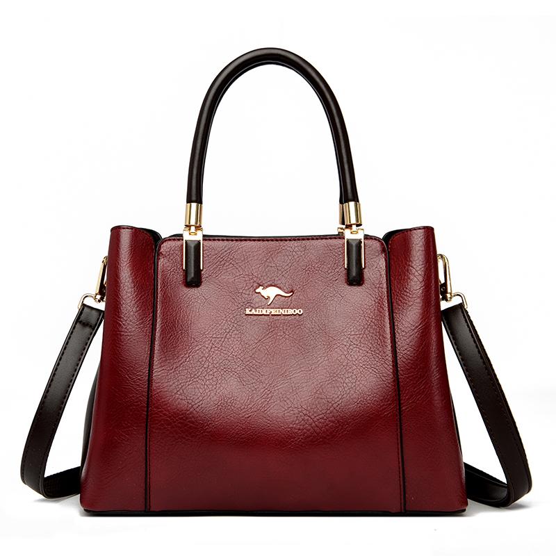 Large Capacity 3 Layer Design Women's Handbags Designer Shoulder Crossbody Bags High Quality PU Leather Ladies Casual Tote Bag