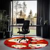 Little My Printed Round Rug Carpet Chair Rug Area Rug Entryway Doormats,for Office Chair Living Room Bedroom Kitchen Room.