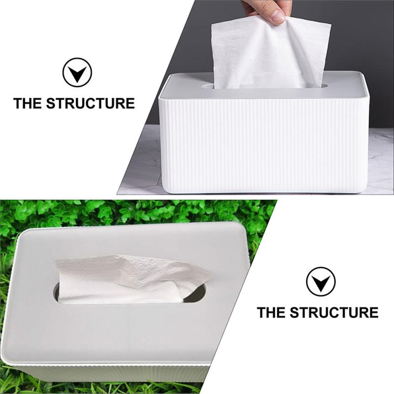 Tissue Paper Dispenser Box Cover Tissue Napkin Box Hand Towel Dispenser Tissue Cover Rectangular for Table Bathroom Bedroom
