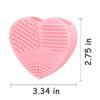 Heart Shaped Makeup Foundation Brush Handheld Cleaner Silicone Cleaning Mat Cosmetic Tool Portable Travel Dormitory Home Gift