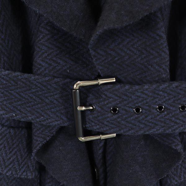 DIANE VON FURSTENBERG Frill Long coat S Navy Women Used