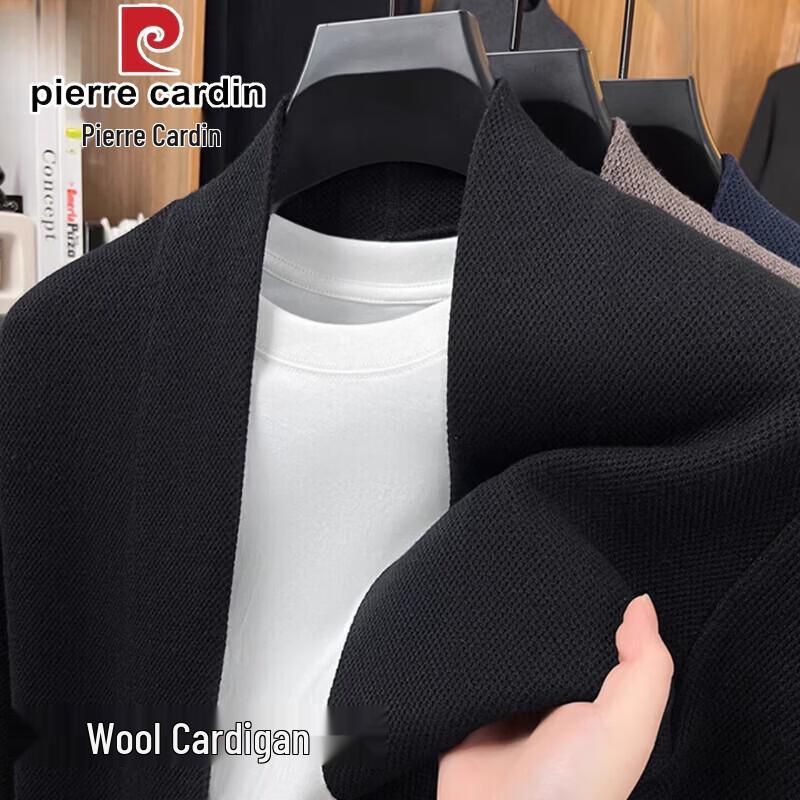

Pierre Cardin Men s Solid Collarless Knit Cardigan XL