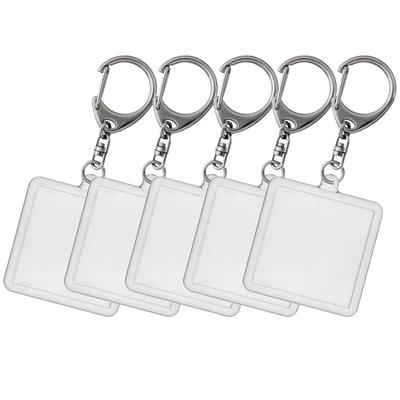 Hamepachi Schlüsselanhänger, quadratisch, 45 mm, 5-teilig, Acryl-Bilderrahmen für Fotos, Original-Schlüsselanhänger, hergestellt in Japan [EBISU-Design], Foto-in