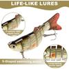 Multi Joint Bait, Suitable for Barracuda, Perch, and Salmon Perch, Equipped with Three Hooks (Type B) for Freshwater and Saltwater