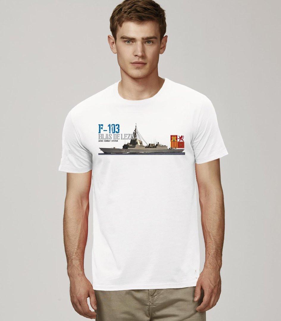 

Spanish Naval F-103 Blas De Lezo T-Shirt Short Sleeve Casual Cotton O-Neck Summer Mens T Shirts 4XL