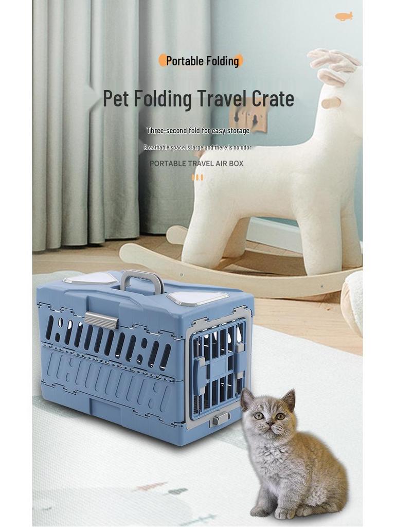 Trasportino Pieghevole Portatile per Animali Karolfer: Capsula spaziale traspirante per cani e gatti.