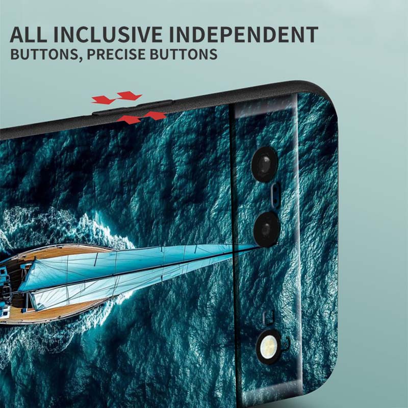 Moderne Flugzeugmuster Handyhülle Für Google Pixel 10 9a 9 8A 8 7 7A 6 6A Pro XL 2024 5G Schwarz Weiches TPU Silikon