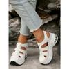 Plus Size Women's Summer New Arrival Open-Toe Platform Sandals with Air Cushion Thick Sole and Velcro Closure