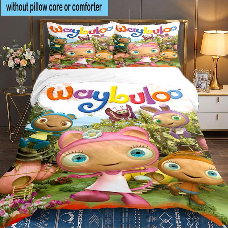 Waybuloo Adventures 3PCS Bedding set,Ideal for 1pc Duvet Cover And 2pcs Pillowcases Perfect for Fan gift,Ideal for Bedroom, Dormitory