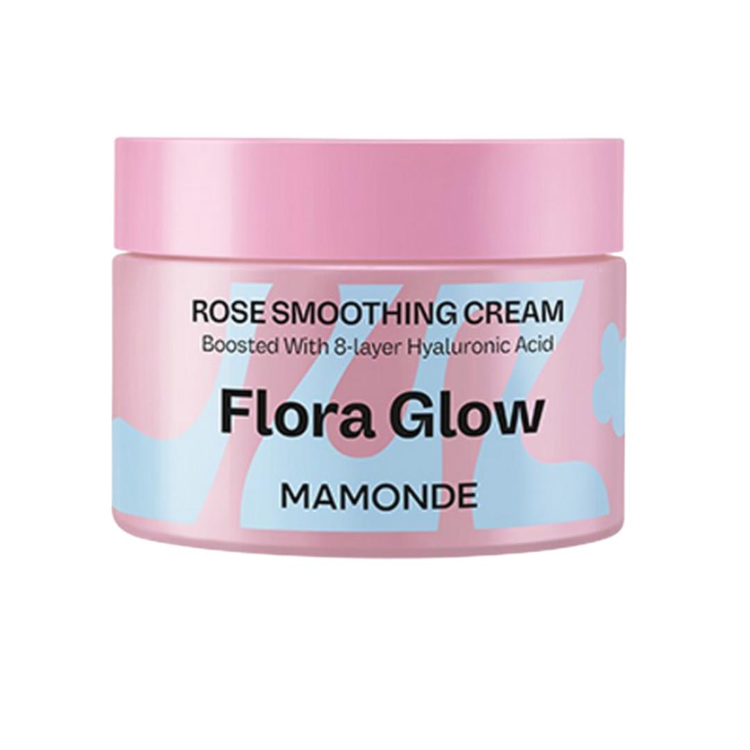 Mamonde Flora Glow Rose Smoothing Cream Radiance & Hydrating Moisturizer 50ml