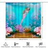Turtle Print Shower Curtain Waterproof Bathroom Decor Blue Striped Animal Painting Printed Fabric For Home Decoration In Bathroo