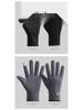 Unisex Velvet-Lined Fingerless Gloves: Warm, Cold-Proof, Wear-Resistant, Touchscreen-Compatible for Outdoor Cycling in Autumn and Winter.
