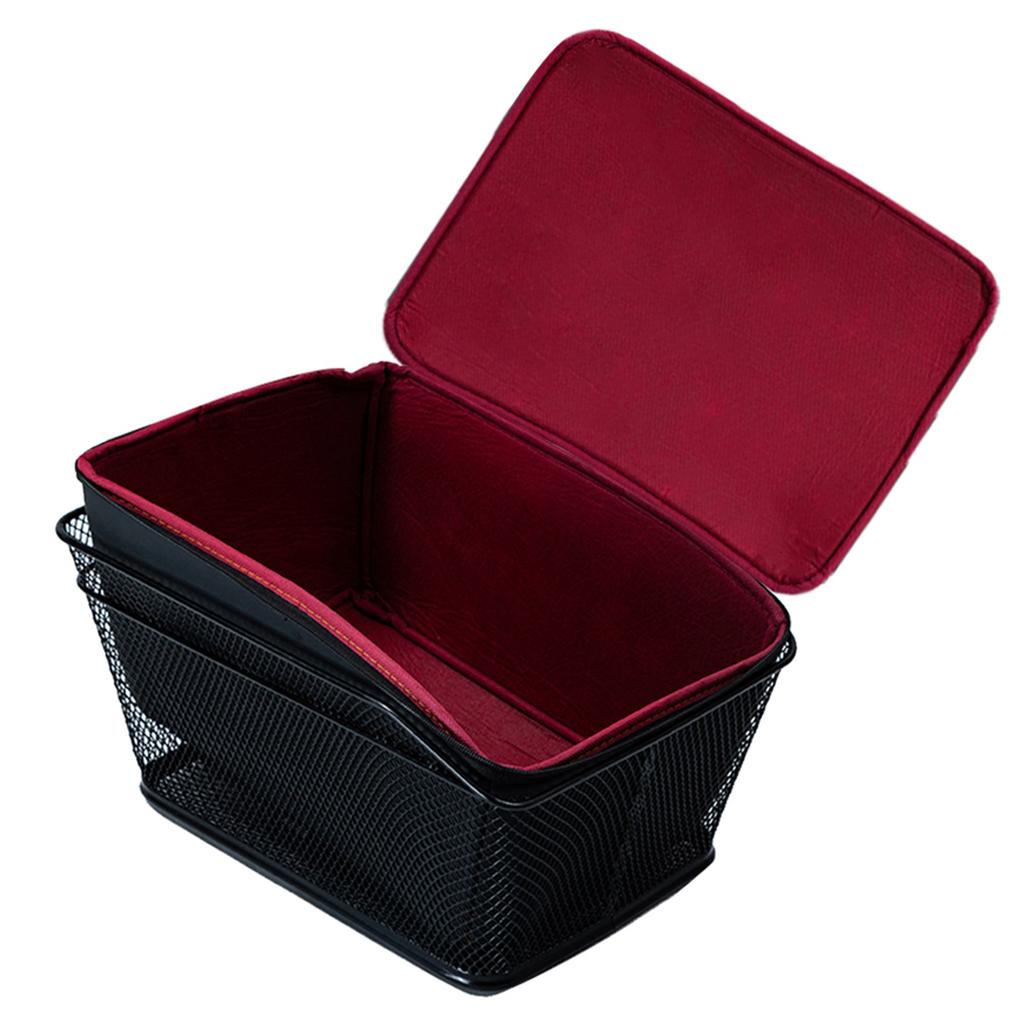 Bike Basket Large Capacity Water Resistant High Load Bearing Sturdy Metal Rear Bike Basket