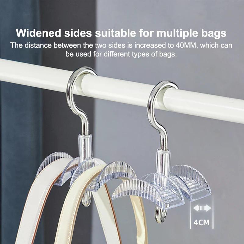 360° Rotating Bag Hook Multifunctional Bag Scarves Hanger Wardrobe Coat Rack No Drilling Required Home Storage Hangers