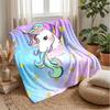 Rainbow Mane Unicorn Among Roses Theme blanket Lightweight Warm Flannel Blanket Decorative Throw Blanket for Home Decoration