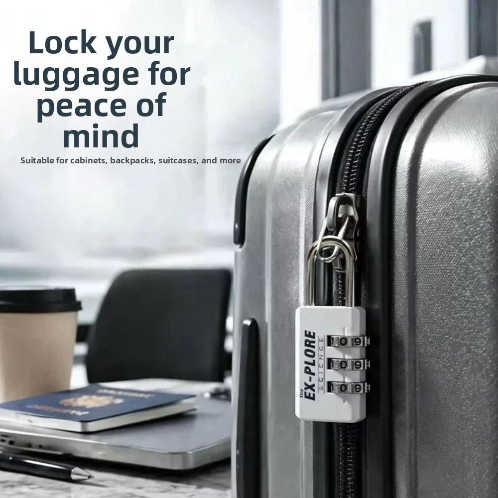 Compact Lightweight Code Lock Zinc Zinc Zinc Alloy Body Padlock Portable Password Lock Toolbox