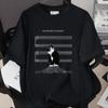 Cat Home Wrecker Creative Print T-shirt, Loose Fit, High-Quality Pure Cotton, Short Sleeve, Slightly Dropped Shoulder, Style 1002-1