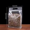 50Pcs Food Packaging Bags Transparent With Handle Stand Up Sealed For Candy Nuts Storage Reusable Zip Lock Pouches