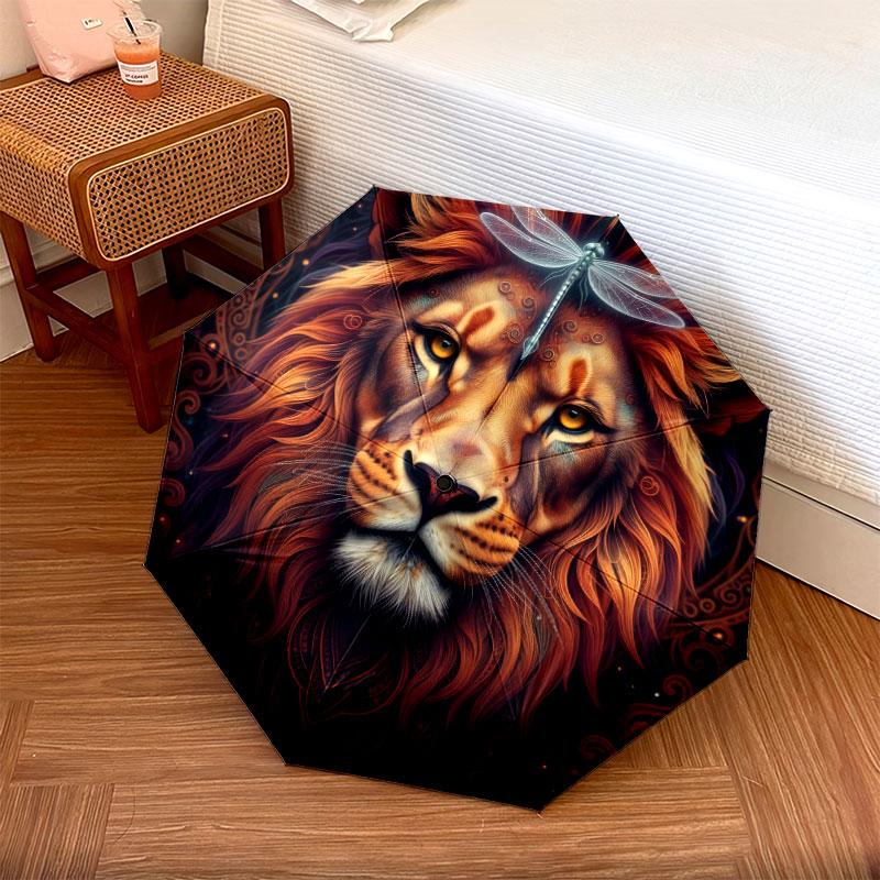 Mayan-styleanimals Pattern Pattern New Style Umbrella, 1 Piece Automatic Folding Umbrella, Portable Travel Umbrella, Outdoor Umbrella, Birthday Gift