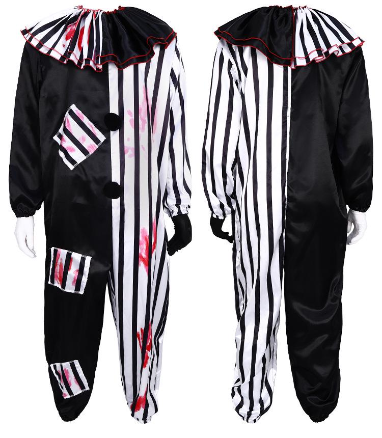 Haunted Clown Halloween Costume: Scary, Bloody Horror Cosplay for Stage and Role Play