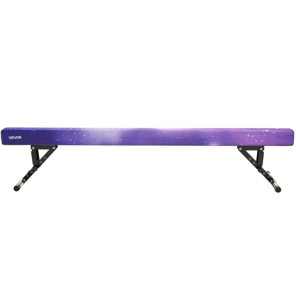 Trave di Equilibrio Regolabile per Bambini, Trave da Ginnastica da 8 Piedi, Travi da Pavimento Alte e Basse con 5 Altezze Regolabili per Tutti i Livelli di Ginnastica, Professionale