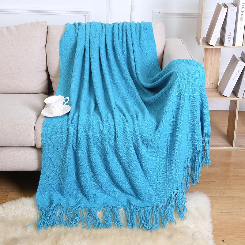 Waffelstruktur Mehrzweckdecke: Sofa, Nickerchen, Bett und Decke für Zuhause, Büro oder Reisen.