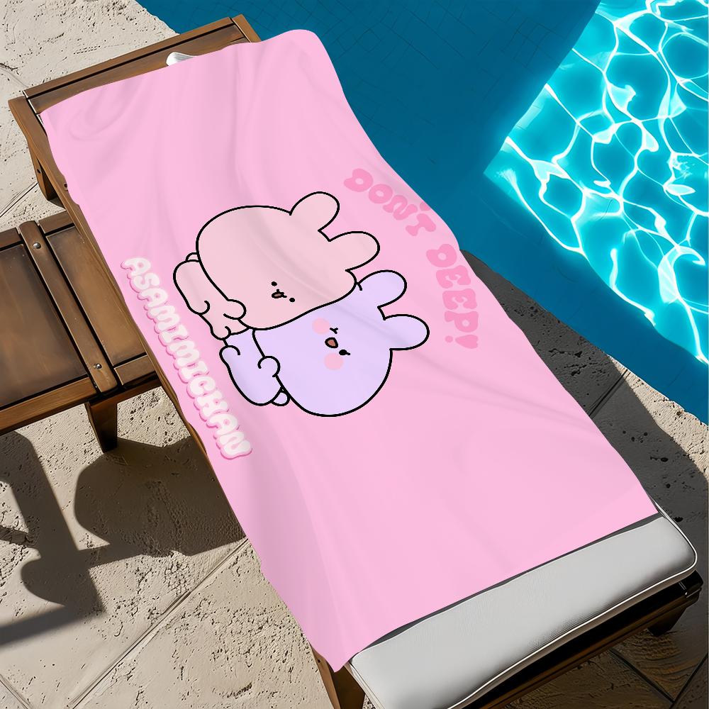 Towel Soft Cute Pool Gift For Travel Gym Shower Camping Quick Dry Sports Large Beach A-Asamimichan Cartoon Towel