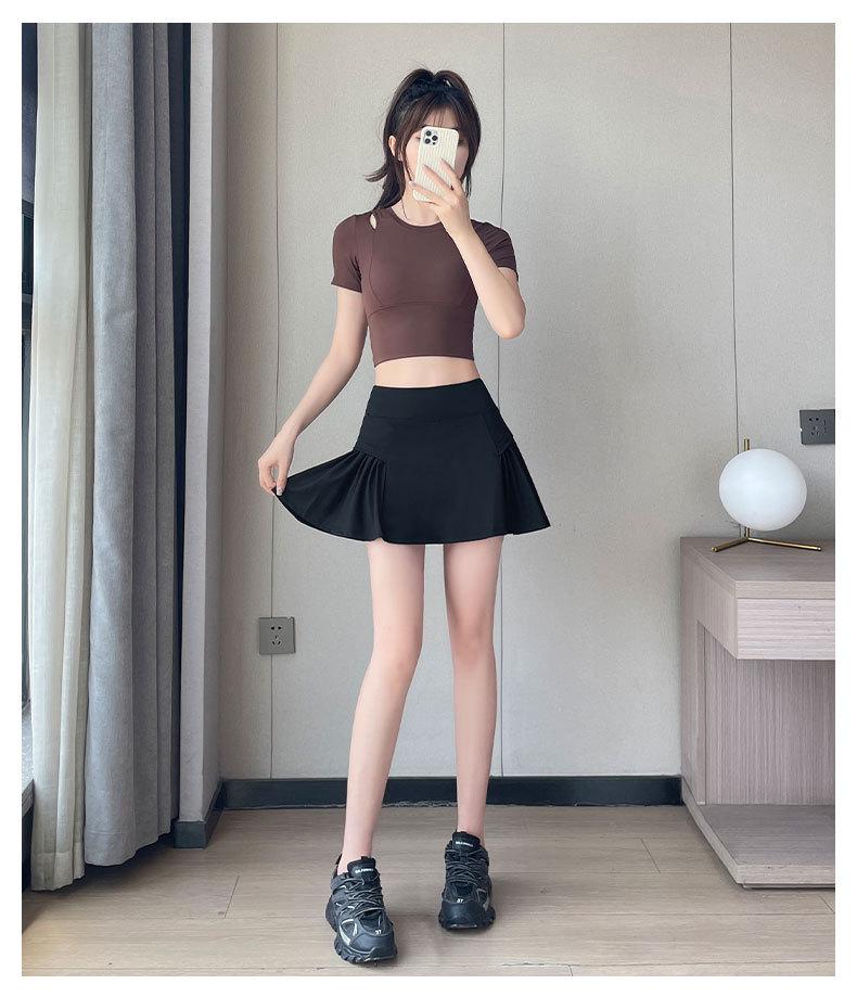 2024 Women's Quick-Dry Tennis/Badminton Sportswear Set - Summer Shirt with Fashion Running Yoga Skirt