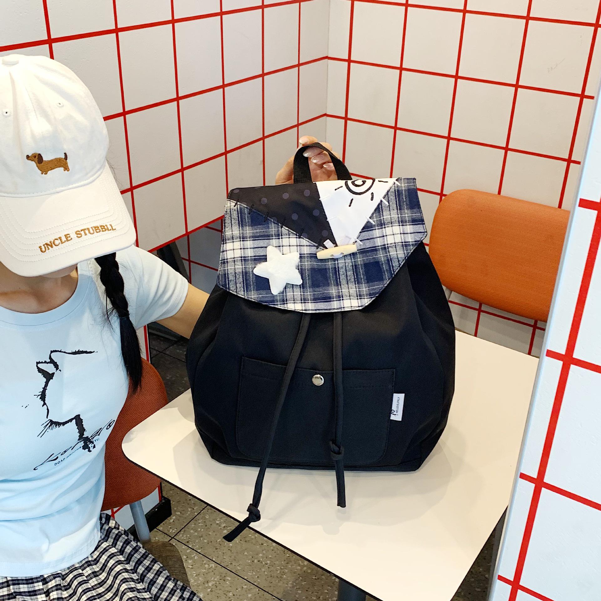 

Versatile Minimalist Lightweight Drawstring Backpack for Women - Cute High-Capacity Commute Bag One Size чорний