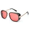 Steel Fashion IRON TONY Windproof Retro Double Bridge Sunglasses for Men and Women
