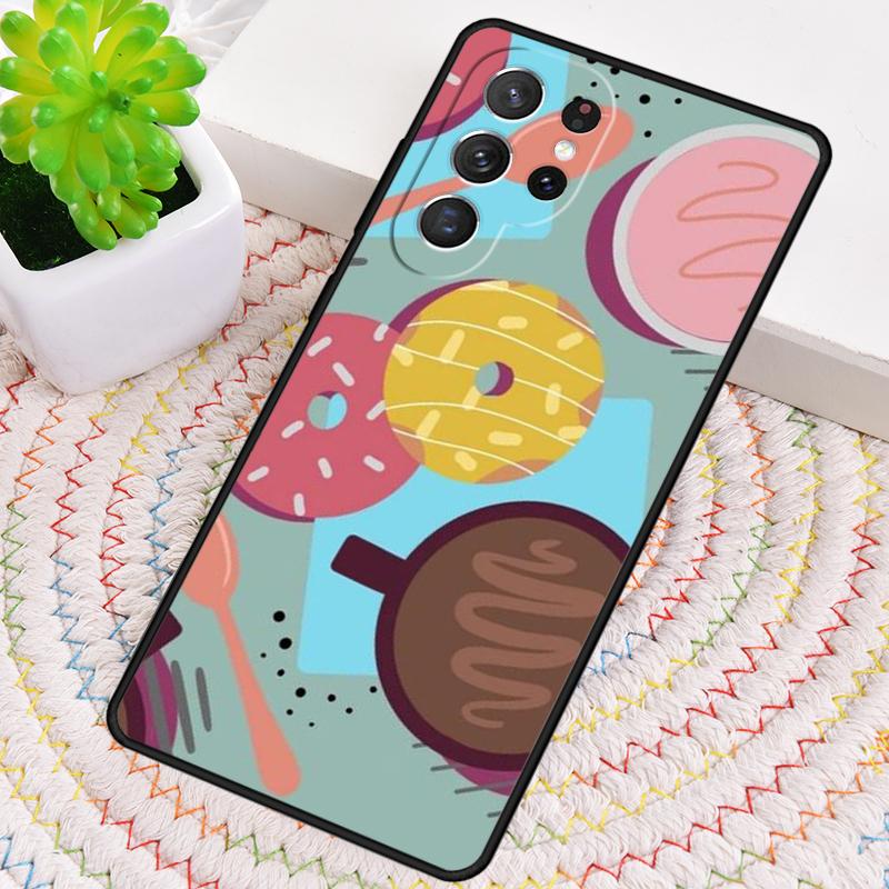 Donut Sweet Desert Coffee Phone Case for Samsung Galaxy Note 10 Pro S26 Ultra S23 S24 FE S25 S21 S22 PLUS Shockproof Cove