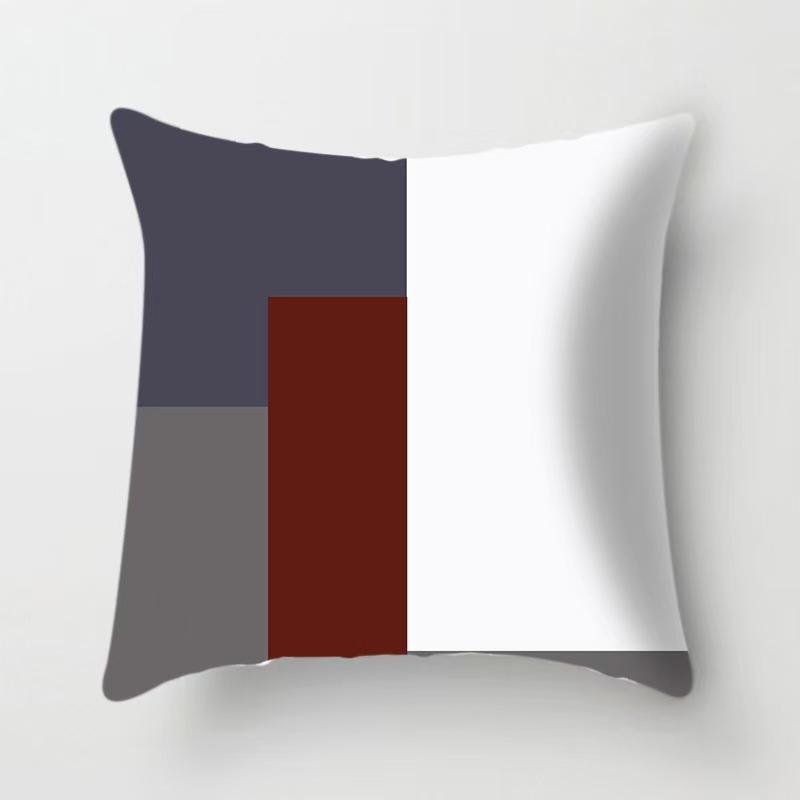 Modern Simple Fashion Geometric Animal Pattern Print Pillow Cover European Style High-end Home Sofa Cushion Cover